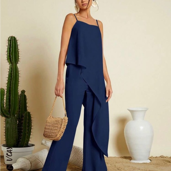 HEM CAMI TOP & FLARE LEG PANTS!💙🍍🍍🍍 - Picture 3 of 7